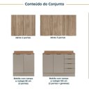 Ver imagem 4 de Cozinha Modulada 4 Peças com Tampo com Rodapé 2 Aéreos e 2 Balcões Ipanema CabeCasa MadeiraOriginals