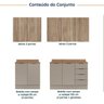 Cozinha Modulada 4 Peças com Tampo com Rodapé 2 Aéreos e 2 Balcões Ipanema CabeCasa MadeiraMadeira - 4