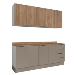 Cozinha Modulada 4 Peças com Tampo com Rodapé 2 Aéreos e 2 Balcões Ipanema CabeCasa MadeiraMadeira - 9