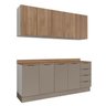 Cozinha Modulada 4 Peças com Tampo com Rodapé 2 Aéreos e 2 Balcões Ipanema CabeCasa MadeiraMadeira - 9