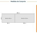 Ver imagem 3 de Cozinha Planejada 4 Peças com Tampo e Rodapé 2 Aéreos e 2 Balcões Ipanema CabeCasa MadeiraOriginals Marrom/Fendi Trama/Acácia