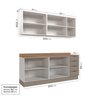 Cozinha Modulada 4 Peças com Tampo com Rodapé 2 Aéreos e 2 Balcões Ipanema CabeCasa MadeiraMadeira - 5