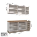 Ver imagem 5 de Cozinha Planejada 4 Peças com Tampo e Rodapé 2 Aéreos e 2 Balcões Ipanema CabeCasa MadeiraOriginals Marrom/Fendi Trama/Acácia