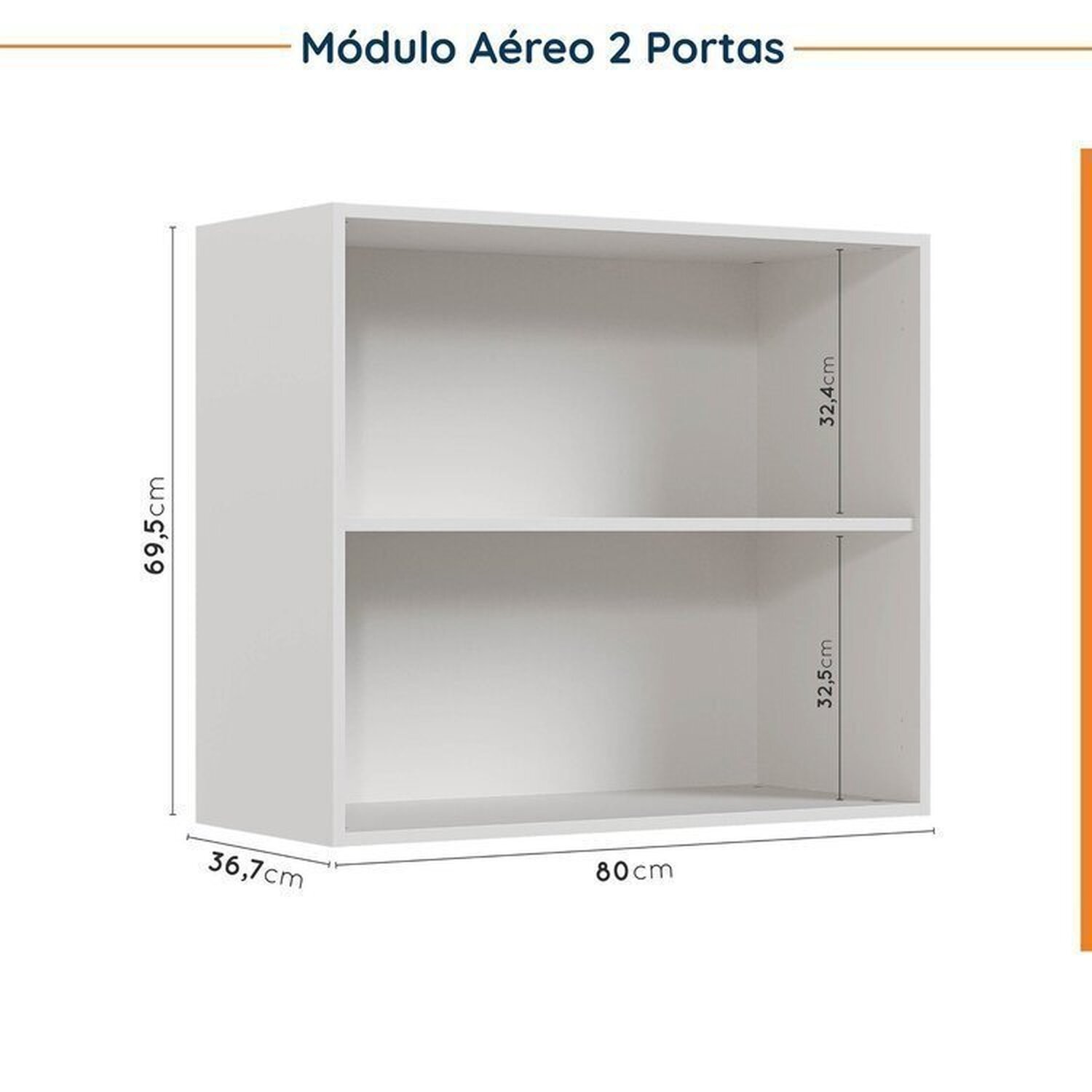 Cozinha Modulada 4 Peças com Tampo com Rodapé 2 Aéreos e 2 Balcões Ipanema CabeCasa MadeiraMadeira - 12