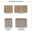 Ver imagem 4 de Cozinha Planejada 4 Peças com Tampo e Rodapé 2 Aéreos e 2 Balcões Ipanema CabeCasa MadeiraOriginals Marrom/Fendi Trama/Acácia