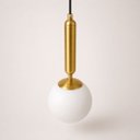 Ver imagem 4 de Pendente Luna Metal e Vidro Ø15X35 Dourado E27 Aurora Sku: Pnd-Lun-do