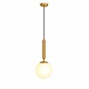 Ver imagem 3 de Pendente Luna Metal e Vidro Ø15X35 Dourado E27 Aurora Sku: Pnd-Lun-do