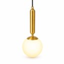 Ver imagem 7 de Pendente Luna Metal e Vidro Ø15X35 Dourado E27 Aurora Sku: Pnd-Lun-do