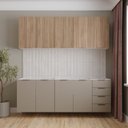 Ver imagem 1 de Cozinha Modulada 4 Peças sem Tampo sem Rodapé 2 Aéreos e 2 Balcões Ipanema CabeCasa MadeiraOriginals