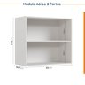 Cozinha Modulada 4 Peças sem Tampo sem Rodapé 2 Aéreos e 2 Balcões Ipanema CabeCasa MadeiraOriginals - 12