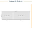 Ver imagem 3 de Cozinha Planejada 4 Peças sem Tampo sem Rodapé 2 Aéreos 2 Balcões Ipanema CabeCasa MadeiraOriginals Marrom/Fendi Trama/Acácia