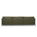 Ver imagem 7 de Sofá Decorativo Karine 5 Lugares Sala de Estar 330cm com Chaise Pés em Aço Couro Fendi G88 - Gran Be