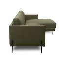 Ver imagem 6 de Sofá Decorativo Karine 5 Lugares Sala de Estar 330cm com Chaise Pés em Aço Couro Fendi G88 - Gran Be