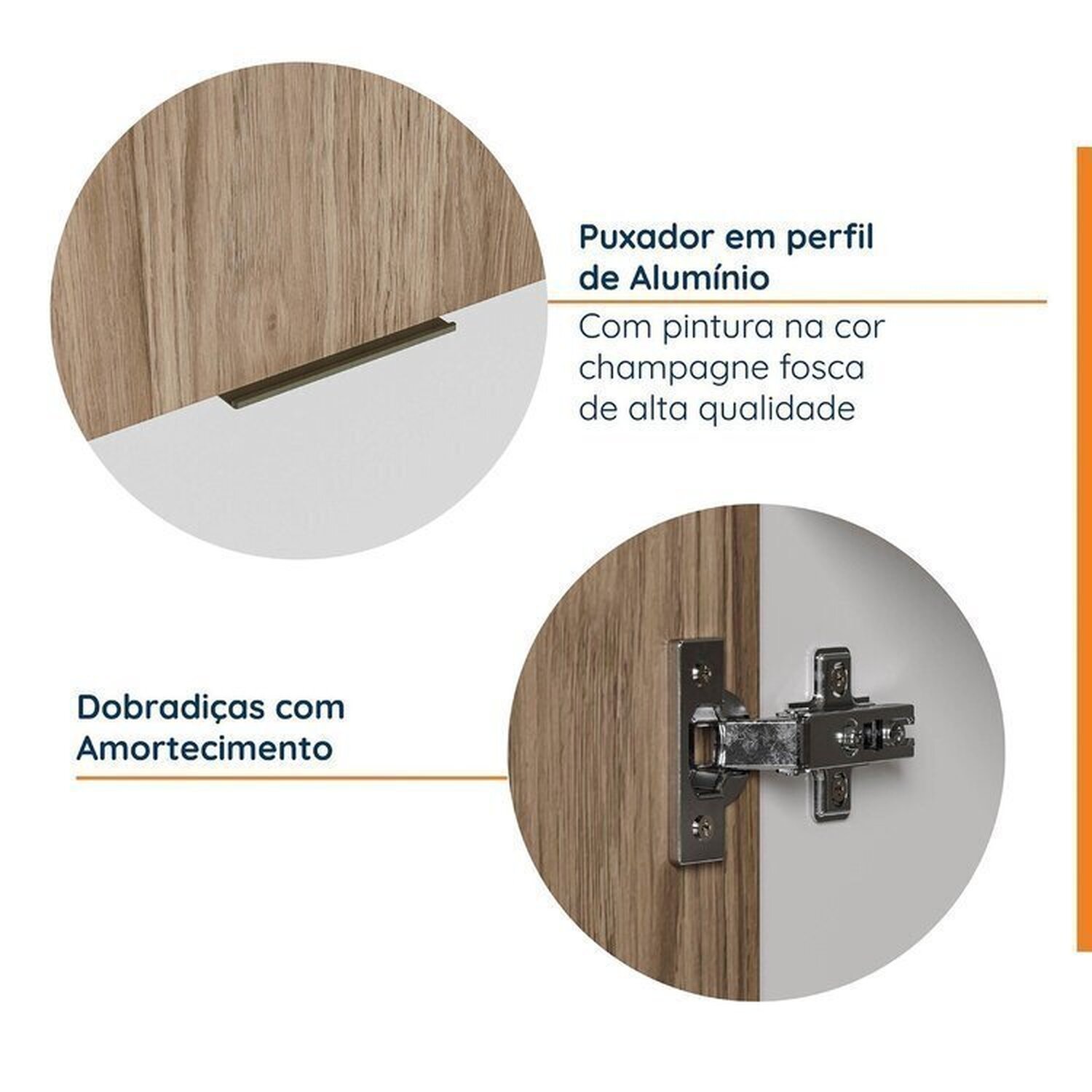 Cozinha Modulada 4 Peças com Tampo com Rodapé 2 Aéreos e 2 Balcões Ipanema CabeCasa MadeiraMadeira - 7