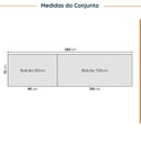 Ver imagem 3 de Cozinha Modulada 4 Peças com Tampo e Rodapé 2 Aéreos e 2 Balcões Ipanema CabeCasa MadeiraOriginals Madeiramadeira Cinza/Grafite Trama/Acácia