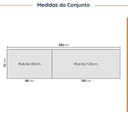 Ver imagem 3 de Cozinha Modulada 4 Peças com Tampo com Rodapé 2 Aéreos e 2 Balcões Ipanema CabeCasa MadeiraOriginals