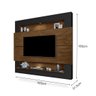 Painel Premium para Sala Tv até 60 Polegadas Riviera 1,63m com Led e Prateleira - Malbec / Preto - 3