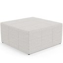 Ver imagem 3 de Kit 02 Puffs Decorativos Para Sala De Estar Quadrado Milano 90x90 W01 Bouclê Cru - Lyam Decor
