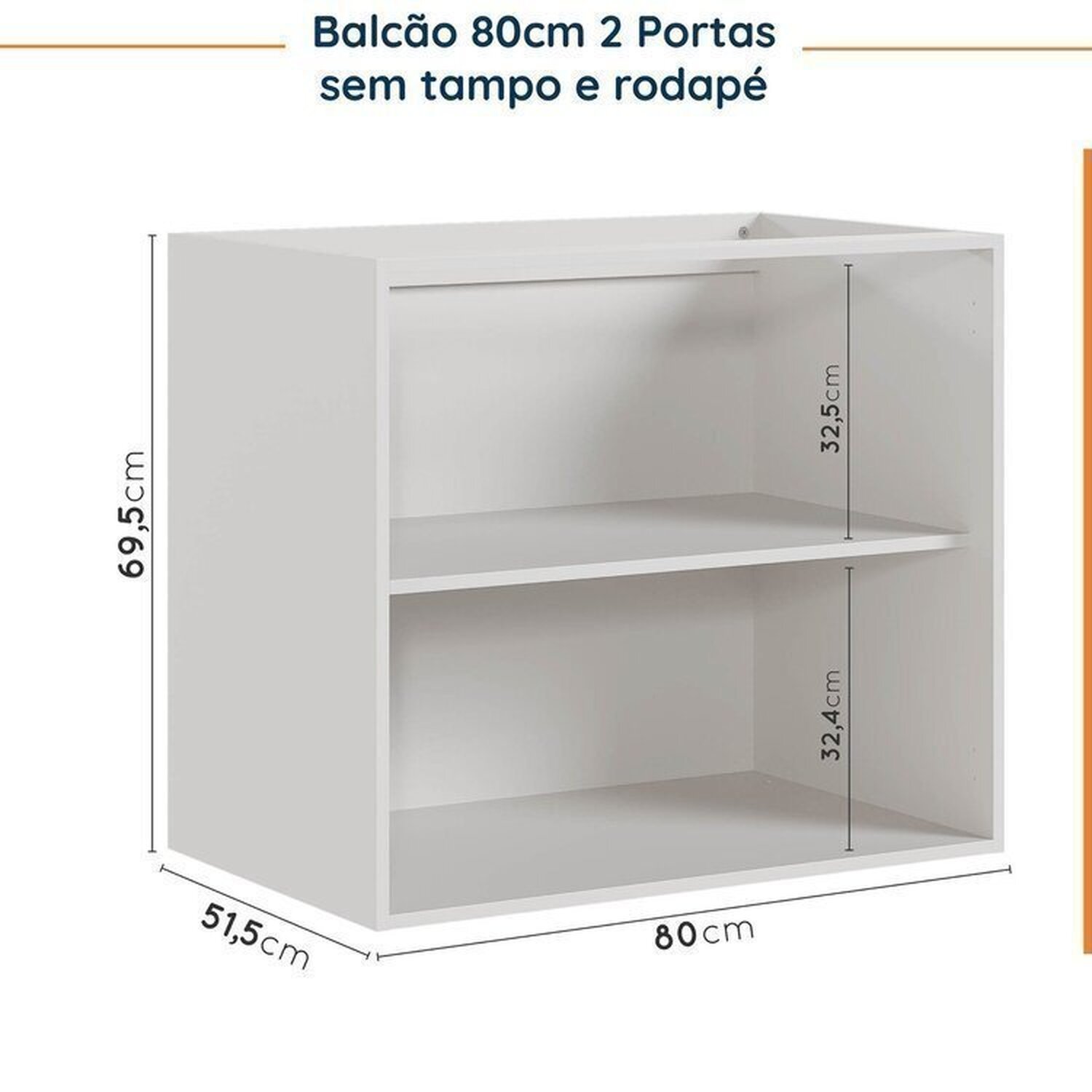 Cozinha Modulada 4 Peças sem Tampo sem Rodapé 2 Aéreos e 2 Balcões Ipanema CabeCasa MadeiraMadeira - 15