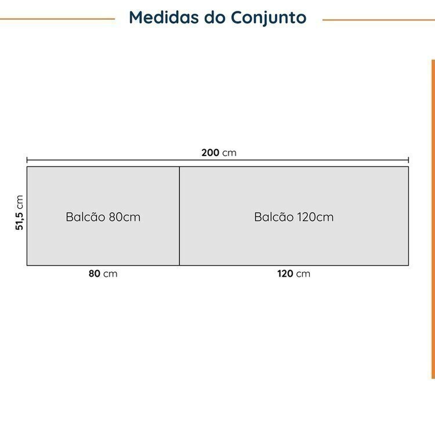 Cozinha Modulada 4 Peças sem Tampo sem Rodapé 2 Aéreos e 2 Balcões Ipanema CabeCasa MadeiraMadeira - 3