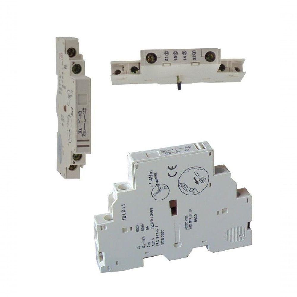 Bloco de Contato Auxiliar Lateral Disjuntor Motor Ibld11 | 1na+1nf | Gv2 - 1