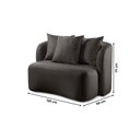 Ver imagem 4 de Sofá Curvo Orgânico Orion Elegância e Contemporaneidade Yescasa Preto