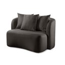 Ver imagem 5 de Sofá Curvo Orgânico Orion Elegância e Contemporaneidade Yescasa Preto