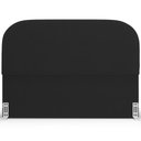 Ver mais imagens de Cabeceira Cama Box Casal 140cm Lanna com Puff Recamier Doha W01 Suede Preto - Lyam Decor
