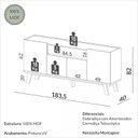Ver mais imagens de Balcão 4 Portas 1 Gaveta Lisboa Off White/freijó - Dalla Costa