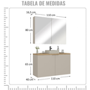 Ver imagem 4 de Conjunto de Banheiro com Cuba Nature Estilare 110cm