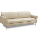 Ver imagem 2 de Sofá 3 Lugares para Sala Living Pés Industrial 200cm Nunno L06 Couro Bege Areia - Lyam Decor