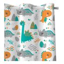 Ver imagem 2 de Cortina Infantil Dinossauro Cute + 3 Capas Almofadas Mod 04