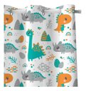 Ver imagem 2 de Cortina Infantil Dinossauro Cute + 3 Capas Almofadas Mod 04