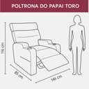 Ver imagem 7 de Poltrona do Papai Reclinável Premium com Porta Copos e Porta Controle Toro Matrix Cor:sintetico