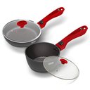 Ver imagem 2 de Panelas Sauté Petit 20cm e Sauce 16cm Ichef Ultra Vermelha com Tampas de Vidro | Ichef