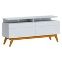 Ver imagem 1 de Rack Bancada Classic 2 Gavetas com Nicho 1.4 Branco Acetinado - Imcal