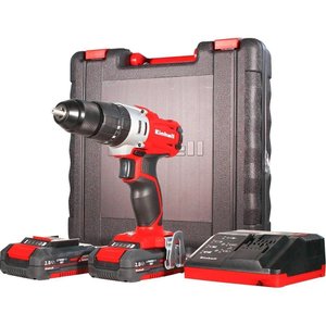 Furadeira e Parafusadeira de Impacto a Bateria com Maleta Carregador e 2 Baterias 18v 1/2 Te-cd 18/2