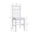Ver imagem 3 de Conjunto 2 Cadeiras Sala de Jantar Madeira Maciça Estofadas Branco Modelo 300