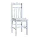 Ver imagem 2 de Conjunto 2 Cadeiras Sala de Jantar Madeira Maciça Estofadas Branco Modelo 300