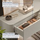 Ver imagem 5 de Aparador Suspenso Apolo 100% MDF 2 Gavetas 180cm com LED Branco/Off White