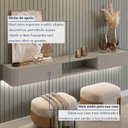 Ver mais imagens de Aparador Suspenso Apolo 100% MDF 2 Gavetas 180cm com LED Branco/Off White