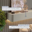 Ver imagem 5 de Aparador Suspenso Apolo 100% MDF 2 Gavetas 180cm com LED Branco/Off White