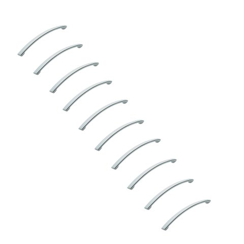 Pacote 10 Puxadores Cor Cromada C/ Furação 128mm