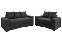 Ver imagem 2 de Conjunto Sofá 3 e 2 Lugares Suede Chamego Ii - Cinza