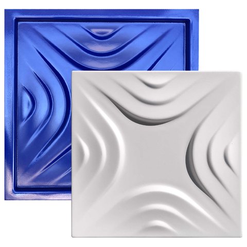 Forma 3D Gesso e Cimento ABS 1mm - Maral 30x30 cm