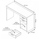 Ver imagem 3 de Mesa para Escritório Office 2 Gavetas Preto Tx - Notavel