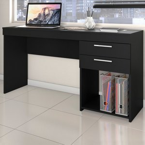 Mesa para Escritório Office 2 Gavetas Preto Tx - Notavel