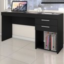 Ver imagem 1 de Mesa para Escritório Office 2 Gavetas Preto Tx - Notavel
