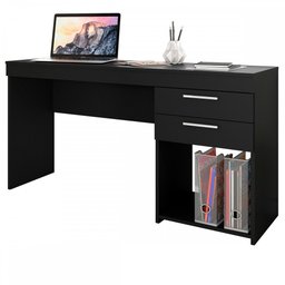 Mesa para Escritório Office 2 Gavetas Preto Tx - Notavel - 2