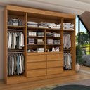 Ver imagem 3 de Guarda-roupa Casal Luxúria 4 Portas 6 Gavetas Cinamomo - Panorama Móveis